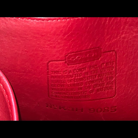 Vintage Coach Berkeley Duffle Sac RED - Picture 5 of 5